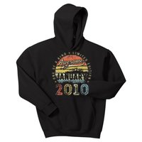 13th Birthday Gift Awesome Since January 2010 13 Year Old Kids Hoodie