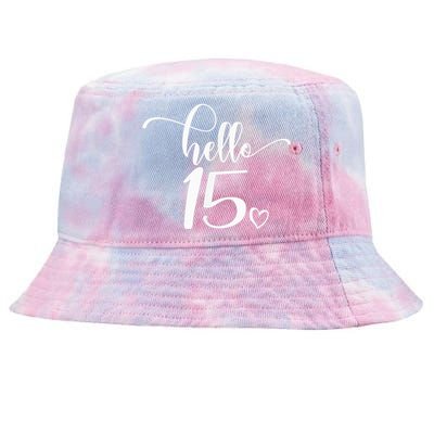 15th Birthday, Girl Wo, Hello 15, Cute 15 Years Old Tie-Dyed Bucket Hat