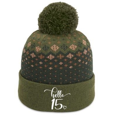 15th Birthday, Girl Wo, Hello 15, Cute 15 Years Old The Baniff Cuffed Pom Beanie