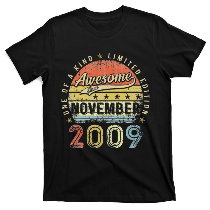 13th Birthday Gift Awesome Since November 2009 13 Year Old T-Shirt