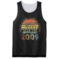 13th Birthday Gift Awesome Since November 2009 13 Year Old Mesh Reversible Basketball Jersey Tank