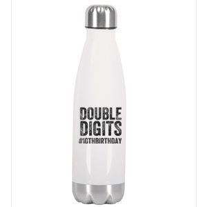 10th Birthday Gifts This  Is Now 10 Double Digits  Stainless Steel Insulated Water Bottle