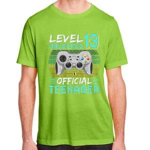 13th Birthday Gifts Level 13 Unlocked Adult ChromaSoft Performance T-Shirt