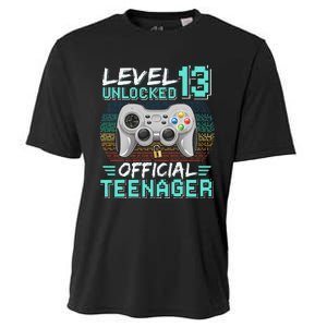 13th Birthday Gifts Level 13 Unlocked Cooling Performance Crew T-Shirt