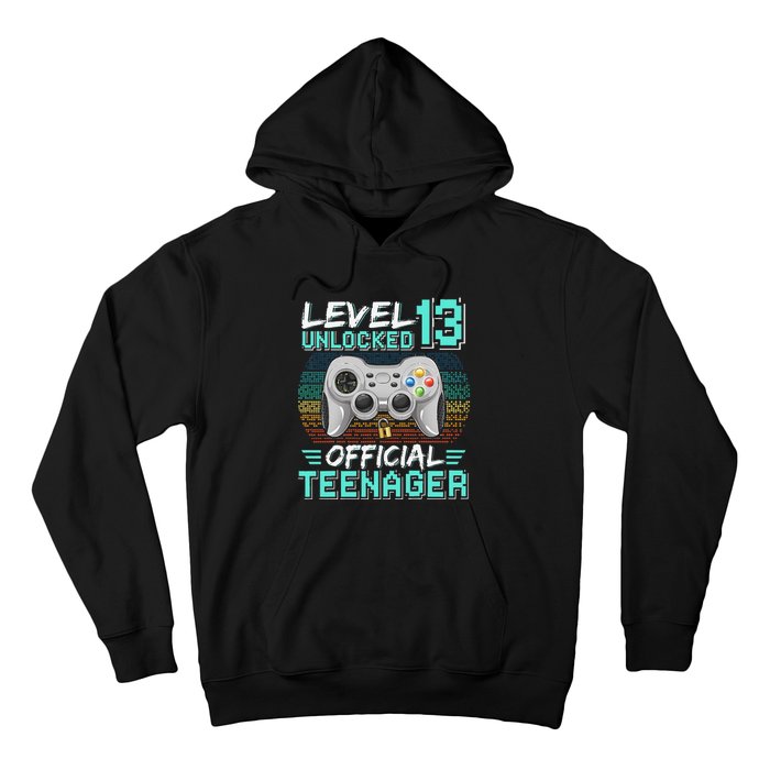 13th Birthday Gifts Level 13 Unlocked Hoodie