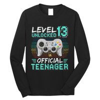 13th Birthday Gifts Level 13 Unlocked Long Sleeve Shirt