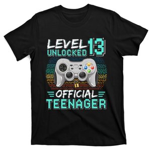 13th Birthday Gifts Level 13 Unlocked T-Shirt