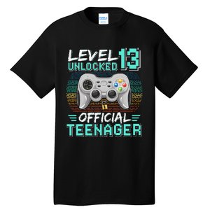 13th Birthday Gifts Level 13 Unlocked Tall T-Shirt