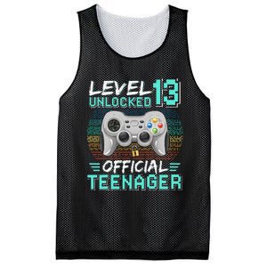 13th Birthday Gifts Level 13 Unlocked Mesh Reversible Basketball Jersey Tank