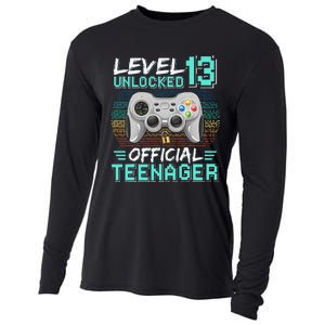 13th Birthday Gifts Level 13 Unlocked Cooling Performance Long Sleeve Crew