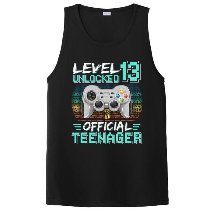 13th Birthday Gifts Level 13 Unlocked PosiCharge Competitor Tank