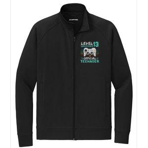 13th Birthday Gifts Level 13 Unlocked Stretch Full-Zip Cadet Jacket