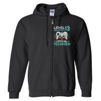 13th Birthday Gifts Level 13 Unlocked Full Zip Hoodie