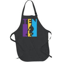 10th Birthday Gift Ten Colorful Basketball 10 Year Old Full-Length Apron With Pockets