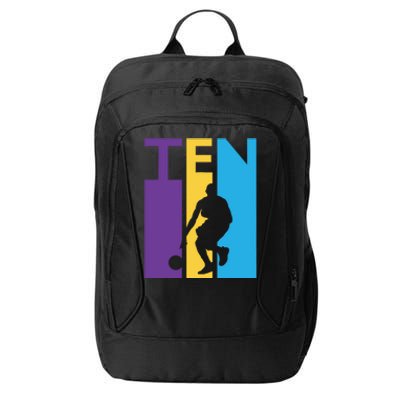 10th Birthday Gift Ten Colorful Basketball 10 Year Old City Backpack