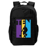 10th Birthday Gift Ten Colorful Basketball 10 Year Old Daily Commute Backpack