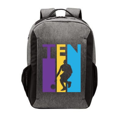 10th Birthday Gift Ten Colorful Basketball 10 Year Old Vector Backpack