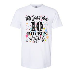 10th Birthday Gifts This Girl Is Now 10 Double Digits Softstyle CVC T-Shirt