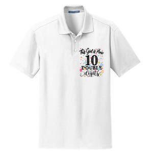 10th Birthday Gifts This Girl Is Now 10 Double Digits Dry Zone Grid Polo