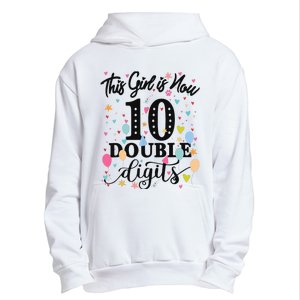 10th Birthday Gifts This Girl Is Now 10 Double Digits Urban Pullover Hoodie