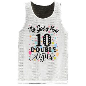 10th Birthday Gifts This Girl Is Now 10 Double Digits Mesh Reversible Basketball Jersey Tank