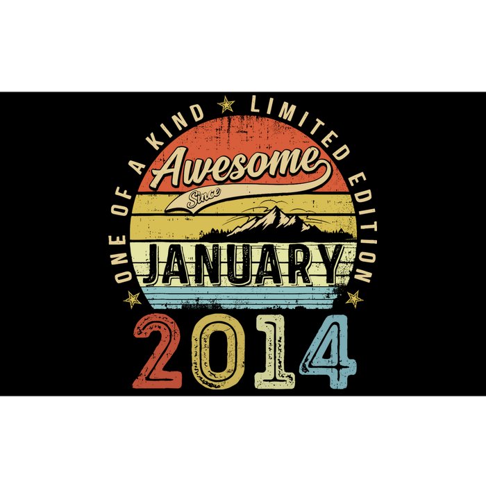 10th Birthday Gift Awesome Since January 2014 10 Year Old Bumper Sticker