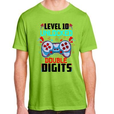 10th Birthday Gift For Boys Double Digits 10 Year Old Gifts Gamer Gift Adult ChromaSoft Performance T-Shirt