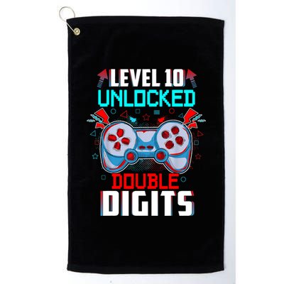 10th Birthday Gift For Boys Double Digits 10 Year Old Gifts Gamer Gift Platinum Collection Golf Towel