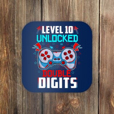 10th Birthday Gift For Boys Double Digits 10 Year Old Gifts Gamer Gift Coaster