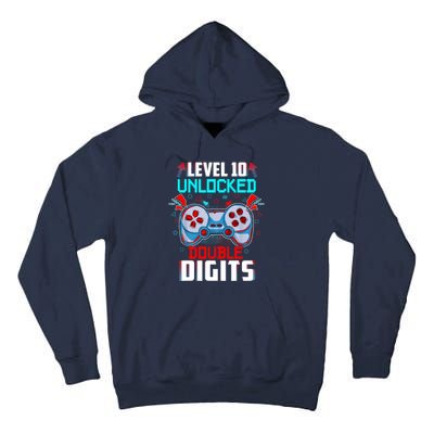 10th Birthday Gift For Boys Double Digits 10 Year Old Gifts Gamer Gift Tall Hoodie