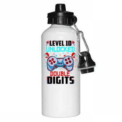 10th Birthday Gift For Boys Double Digits 10 Year Old Gifts Gamer Gift Aluminum Water Bottle