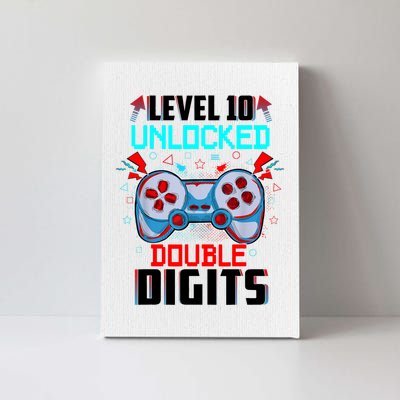 10th Birthday Gift For Boys Double Digits 10 Year Old Gifts Gamer Gift Canvas