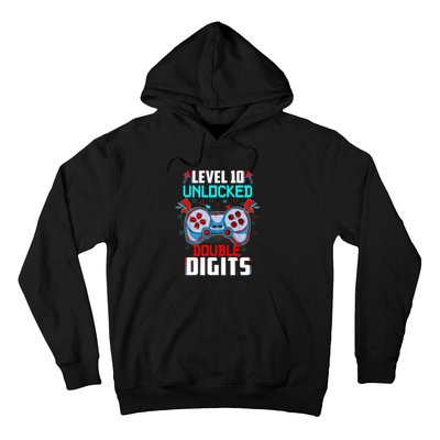 10th Birthday Gift For Double Digits 10 Year Old Gifts Gamer Gift Hoodie