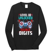 10th Birthday Gift For Double Digits 10 Year Old Gifts Gamer Gift Long Sleeve Shirt