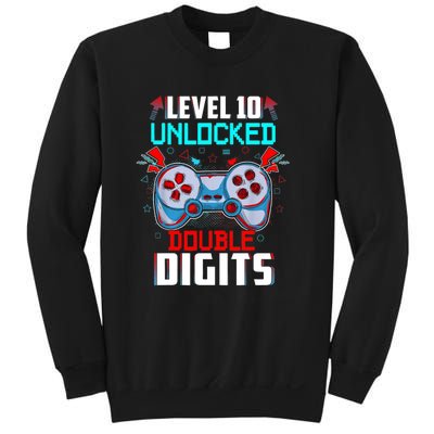 10th Birthday Gift For Double Digits 10 Year Old Gifts Gamer Gift Sweatshirt