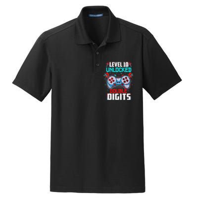 10th Birthday Gift For Double Digits 10 Year Old Gifts Gamer Gift Dry Zone Grid Polo