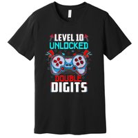 10th Birthday Gift For Double Digits 10 Year Old Gifts Gamer Gift Premium T-Shirt