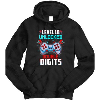 10th Birthday Gift For Double Digits 10 Year Old Gifts Gamer Gift Tie Dye Hoodie