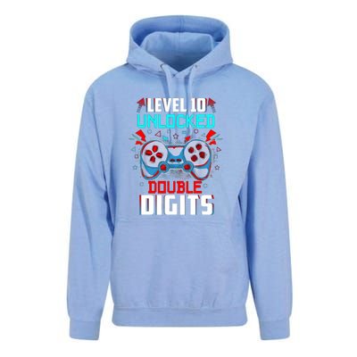 10th Birthday Gift For Double Digits 10 Year Old Gifts Gamer Gift Unisex Surf Hoodie