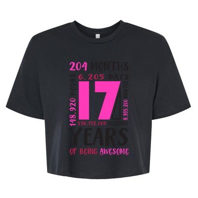 17th Birthday Girl Gifts 17 Year Old Daughter Niece Bella+Canvas Jersey Crop Tee