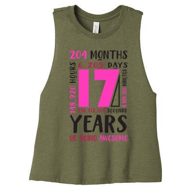 17th Birthday Girl Gifts 17 Year Old Daughter Niece Women's Racerback Cropped Tank