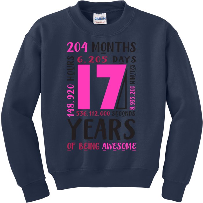 17th Birthday Girl Gifts 17 Year Old Daughter Niece Kids Sweatshirt