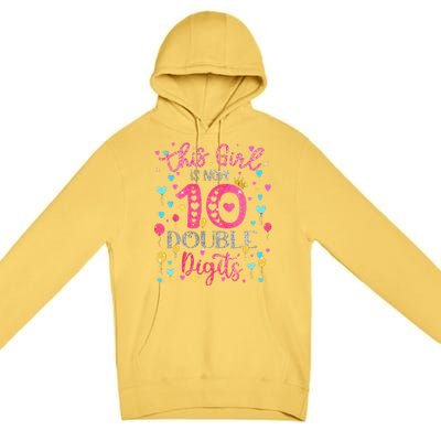 10th Birthday Gift This Is Now 10 Double Digits Premium Pullover Hoodie