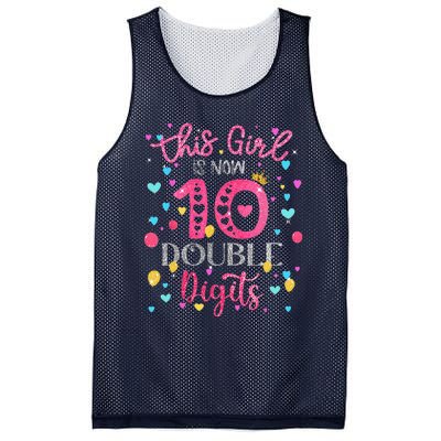 10th Birthday Gift This Is Now 10 Double Digits Mesh Reversible Basketball Jersey Tank