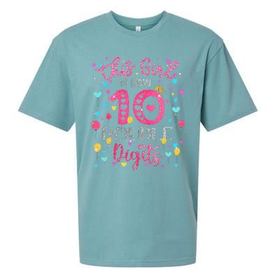 10th Birthday Gift This Is Now 10 Double Digits Sueded Cloud Jersey T-Shirt