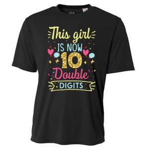 10th Birthday Gift This Is Now 10 Double Digits Cooling Performance Crew T-Shirt