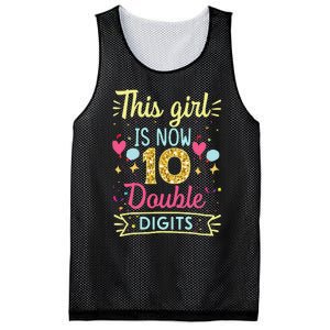 10th Birthday Gift This Is Now 10 Double Digits Mesh Reversible Basketball Jersey Tank