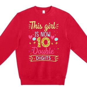 10th Birthday Gift This Is Now 10 Double Digits Premium Crewneck Sweatshirt