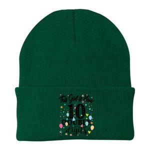 10th Birthday Gifts Shirt This Girl Is Now 10 Double Digits Knit Cap Winter Beanie