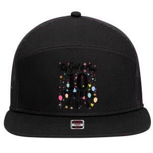 10th Birthday Gifts Shirt This Girl Is Now 10 Double Digits 7 Panel Mesh Trucker Snapback Hat